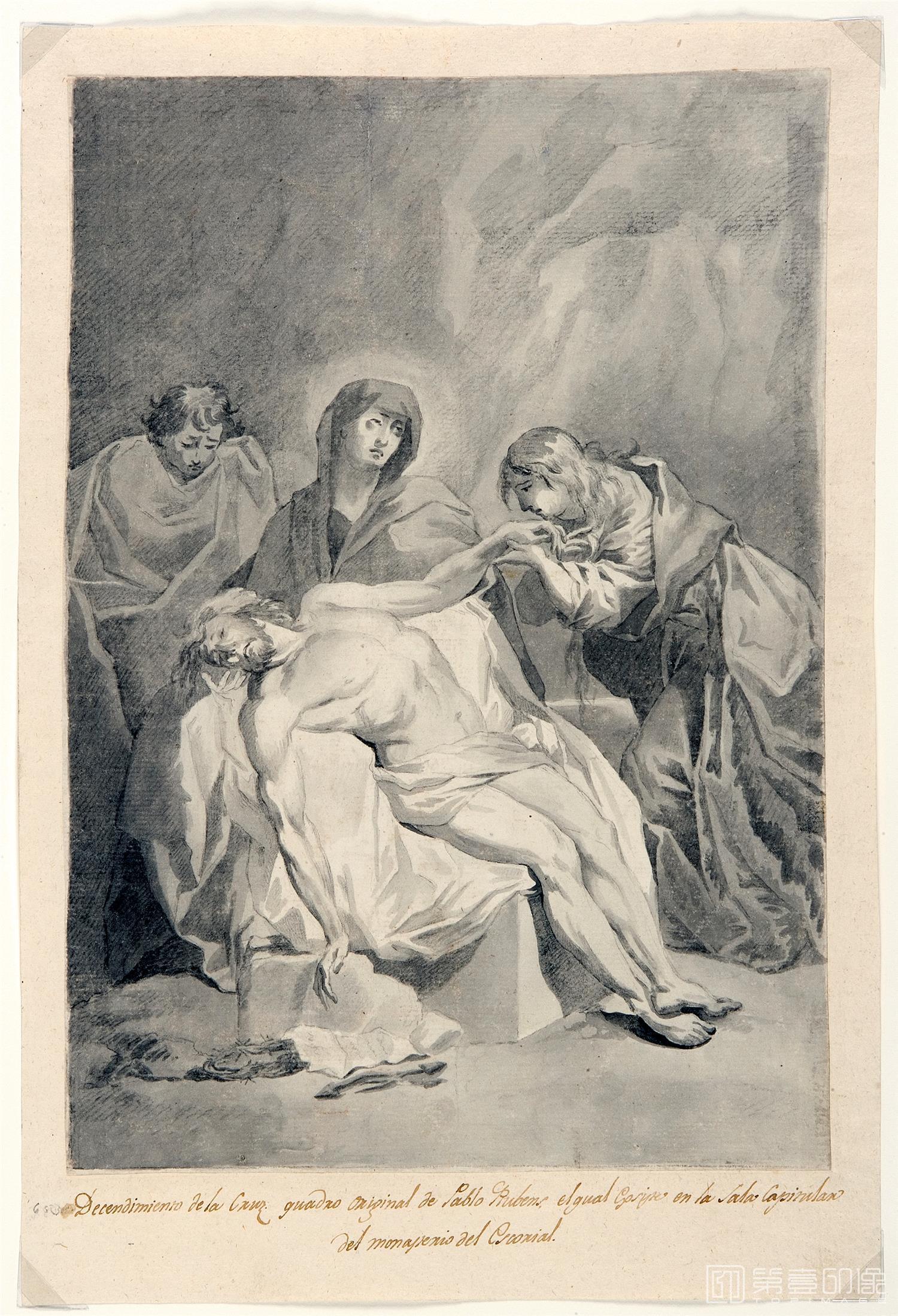 素描-西班牙普拉多美术馆素描藏画-Montana Canto, Pau-La Piedad-1419